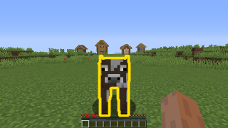 Goal image for stage 2: a cow, outlined in yellow